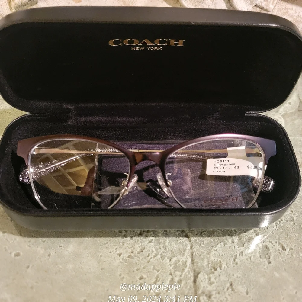 Coach HC5111 Perscription Eyeglass Frames Only Metal Cat Eye Designer #87